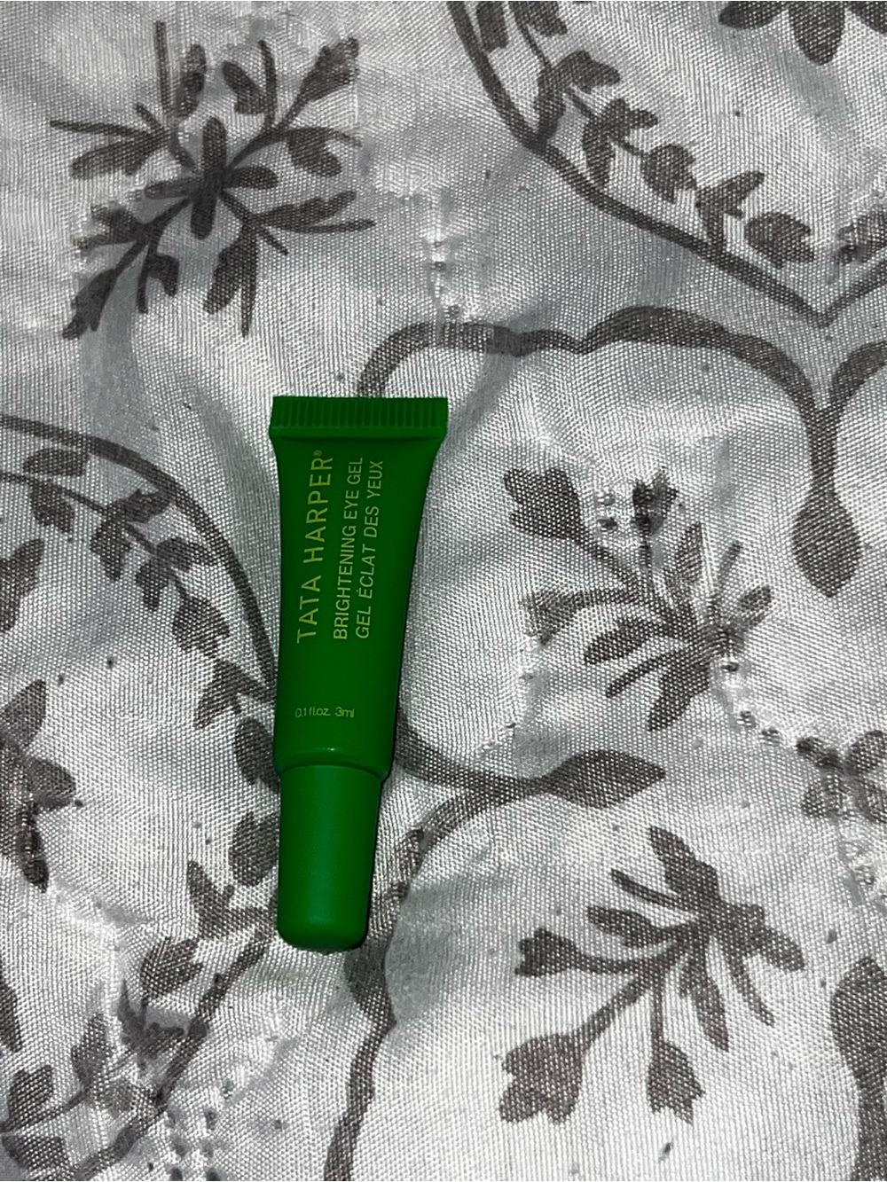 Tata Harper Brightening Eye Gel in vibrant green tube